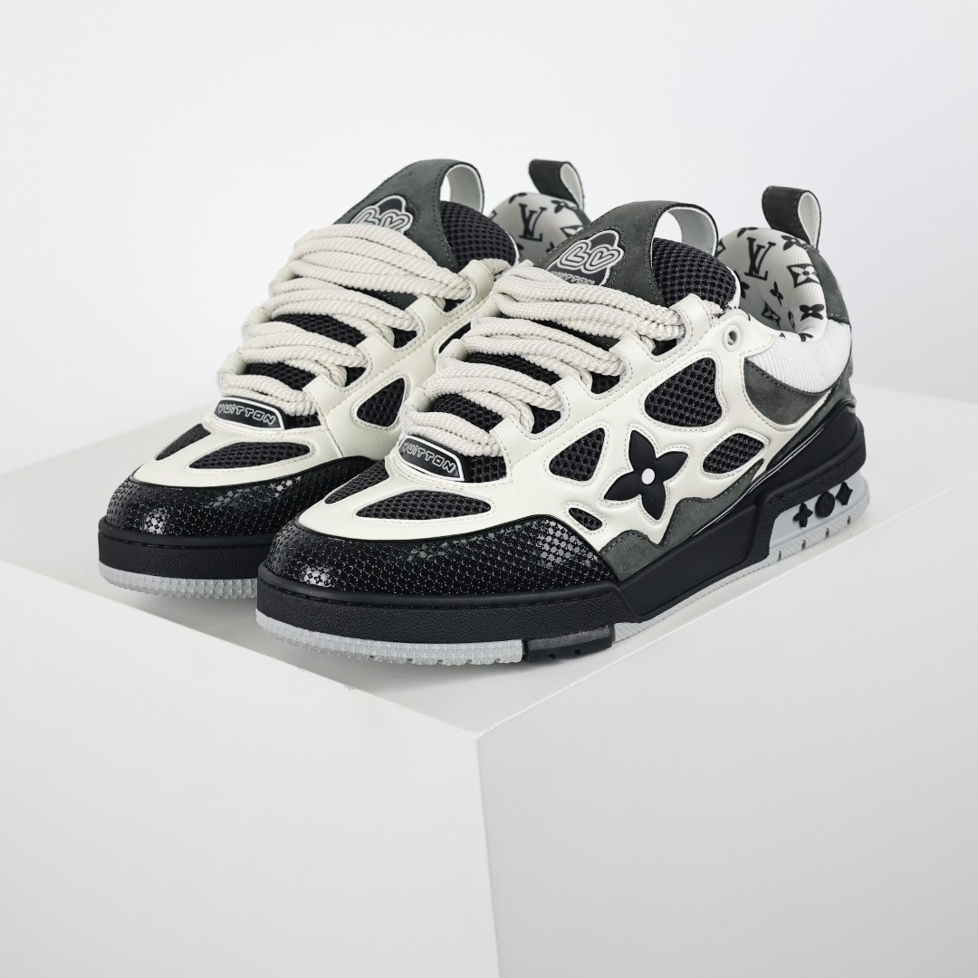 Lv Skate Sneaker Black White