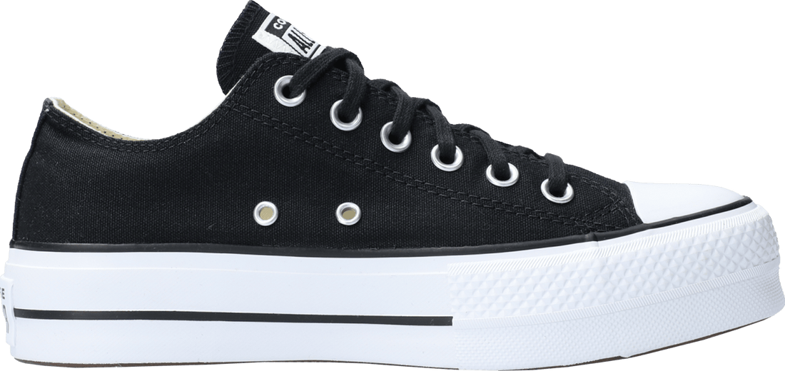 Converse Chuck Taylor All Star Lift Platform Low Black White Women Black