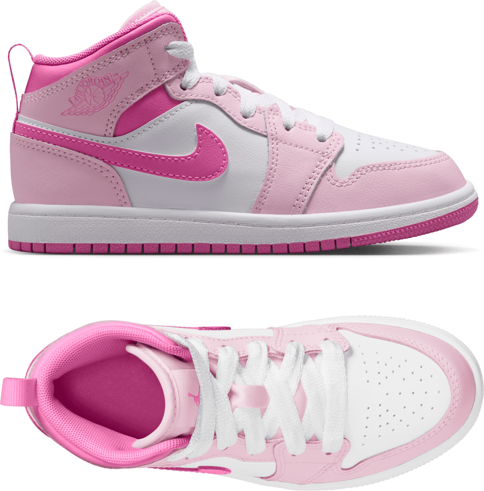 Jordan 1 Mid Kids Pink