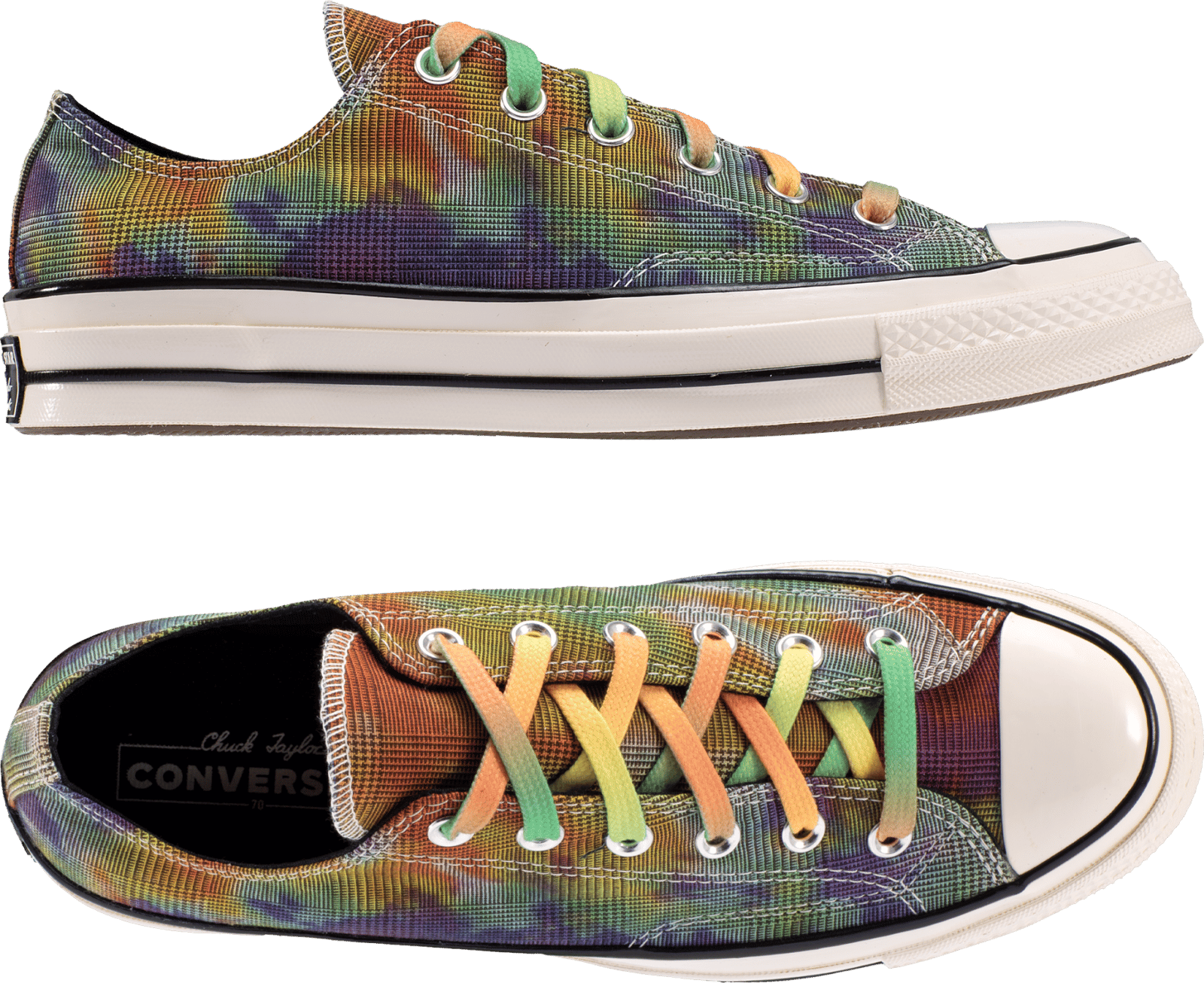 Converse Chuck Taylor 70 OX Tie Die Plaid Grey