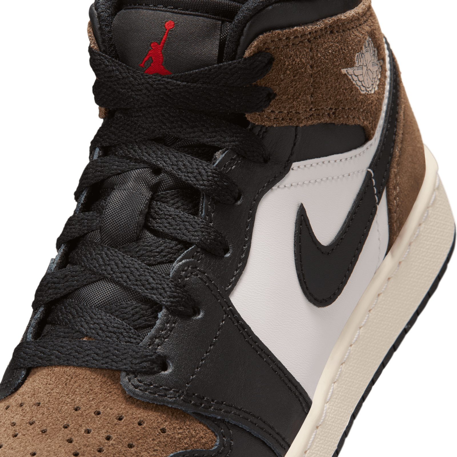 Jordan Air Jordan 1 Mid Palomino Letter GS Kids Black