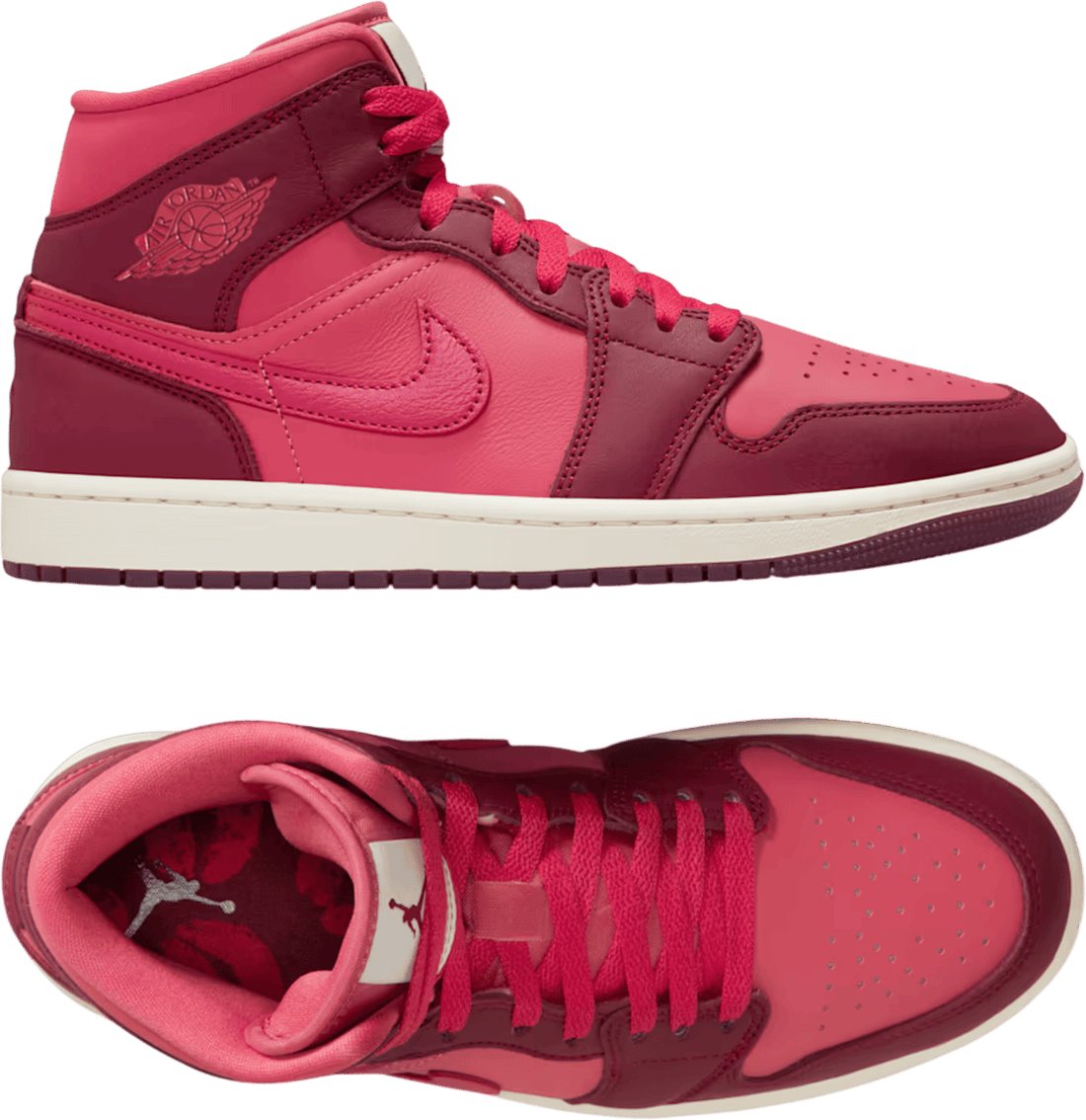Jordan Air Jordan 1 Mid SE Valentine's Day Women Red C600