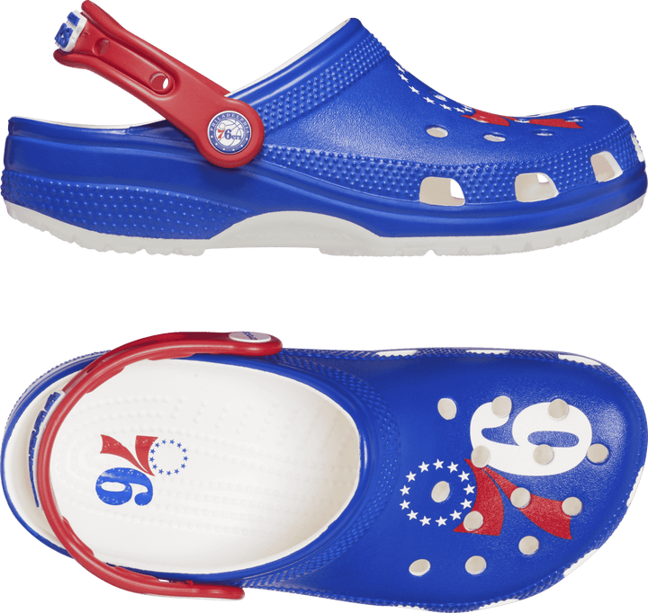 Crocs Philadelphia 76ers Classic Clog Slippers Women White F100